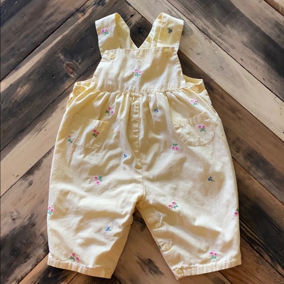 Talbots | One Pieces | Talbots Kids Yellow Floral Overalls 6m | Poshmark